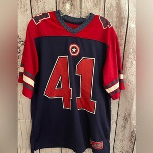Vintage Captain America Football Jersey by Marvel - See Measurements for Size